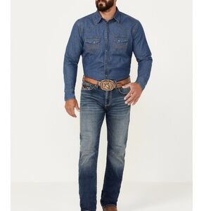 CODY JAMES MEN'S SUNDANCE WASH JACKSON SLIM STRAIGHT STRETCH DENIM JEANS 31/36